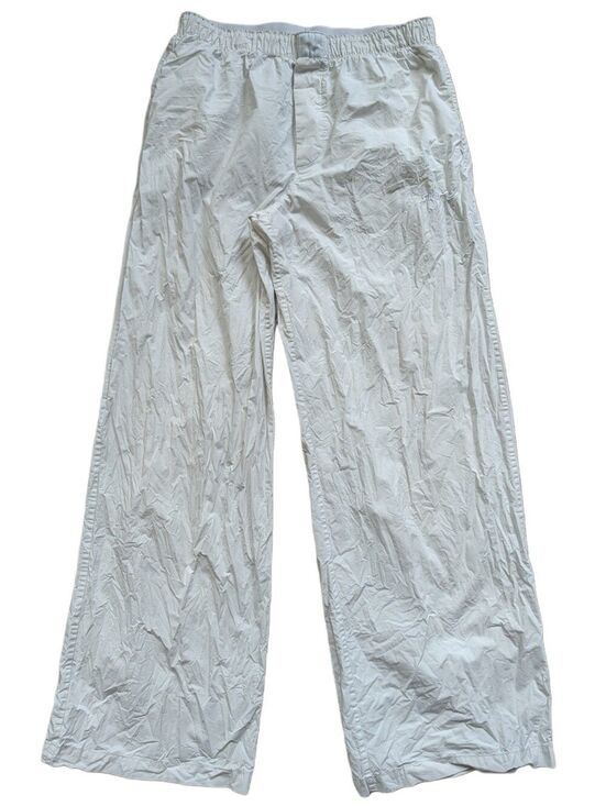 SKIMS Pants - Skims Womens White Straight Leg Poplin Sleep Cotton Pull On Pants Size XS